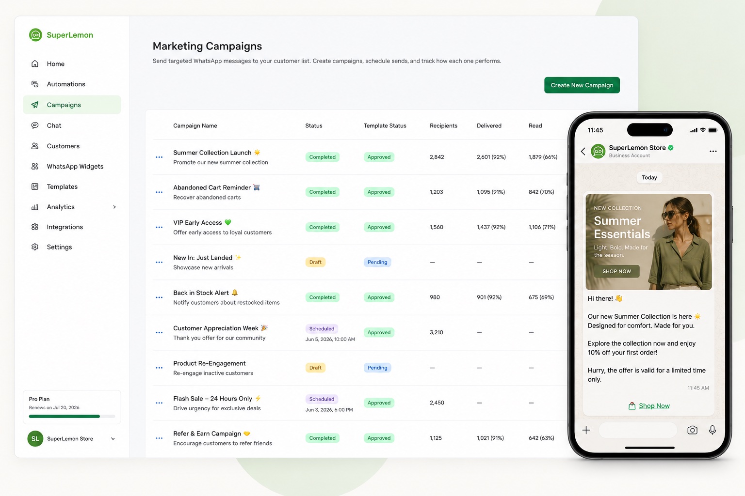 WhatsApp Campaigns for Whatsapp Marketing screenshot
