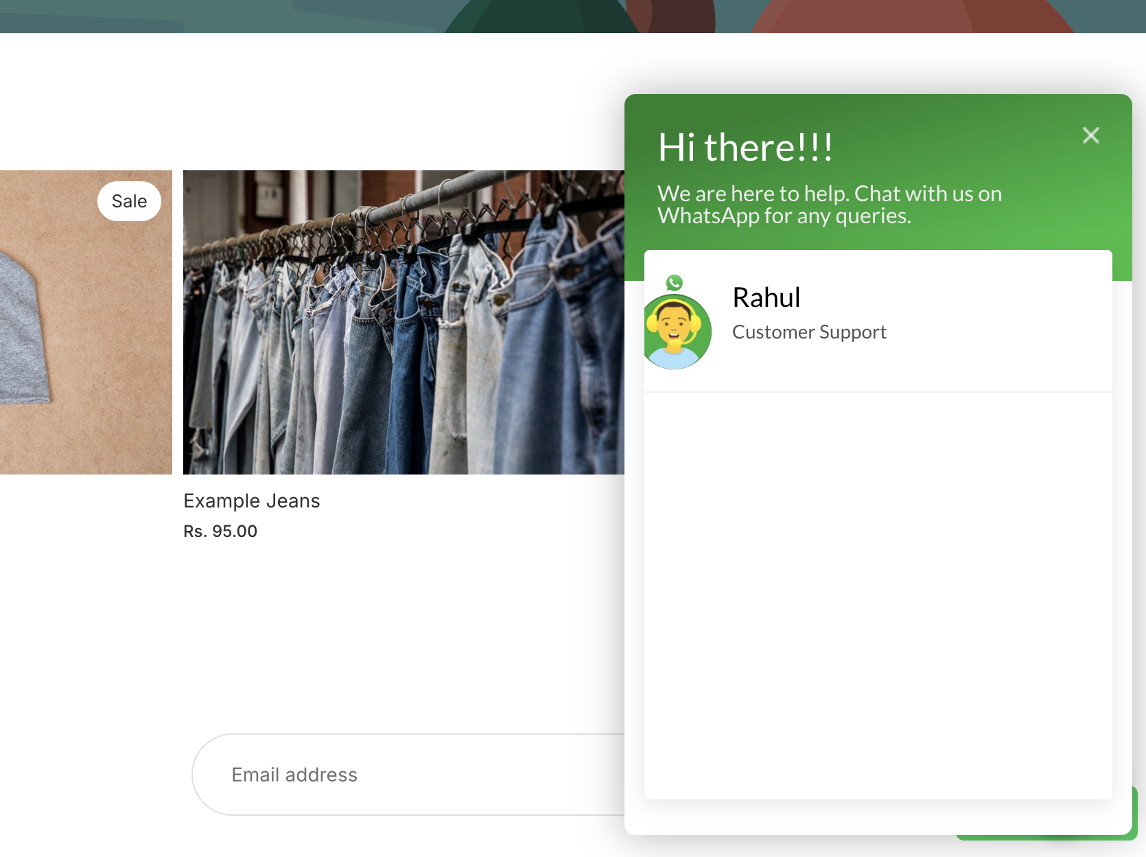 Let customers message you on WhatsApp. screenshot